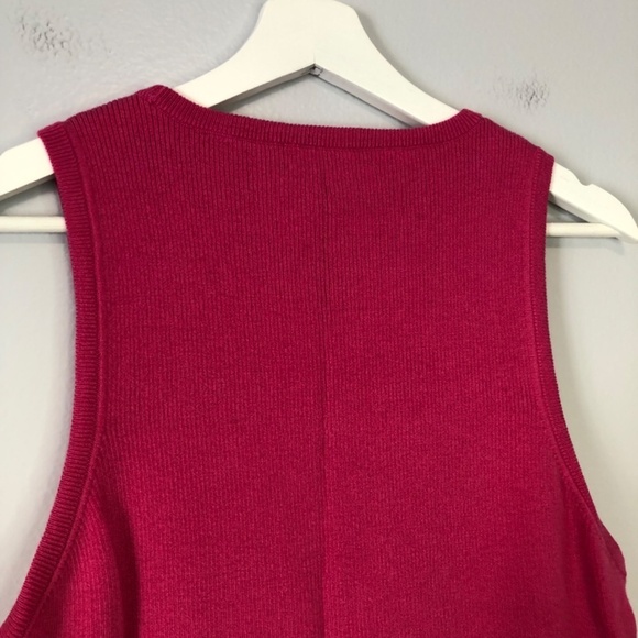 J Crew Pink Ribbed Lyocell Tencel Blend Sweater Tank XL - Picture 5 of 11